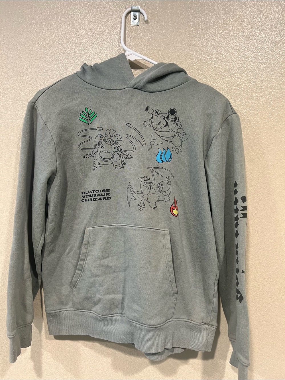 Pokémon Graphic Hoodie Sweatshirt - Sage Green